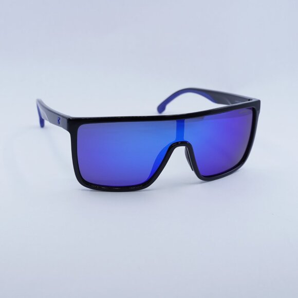 Carrera CARRERA 8060/S 0D51Z0 Sunglasses Black Shield Frame Blue Mirror Lenses